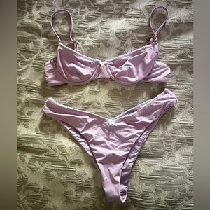 WEWOREWHAT purple bikini set size XS in perfect condition!